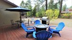 Large Back Deck with BBQ, Fire Table, Seating & Dining